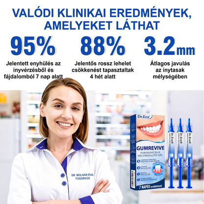 🇭🇺🏅🦷 HIVATALOS ÜZLET | Dr.Era® GumRevive Periodontal Repair Gel — Célzott fogínyápolás lepedék, fogszuvasodás, fogágyproblémák, kellemetlen lehelet és gyenge fogak esetén | Precíziós, leöblítést nem igénylő szájápoló formula