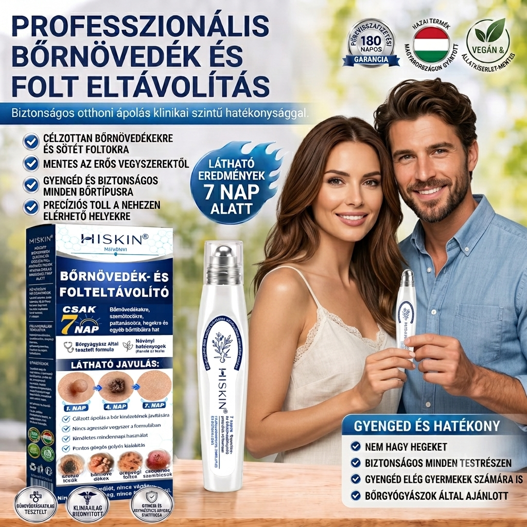 Hivatalos Márkabolt | 🚢🚢 Hiskin® 7 napos Szemölcseltávolító Roll-on Ápoló Folyadék (Fájdalommentes rollerball technológia, hegek nélkül) 🐬