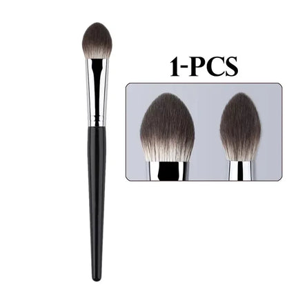 1/2PCS Peach Heart Blusher Brush - Precision Flat Applicator for Powder/Cream/Liquid, Vegan & Cruelty-Free Makeup Tool