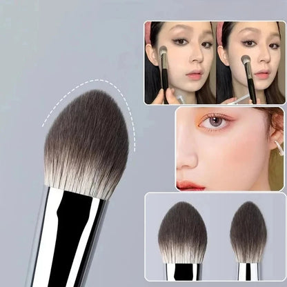 1/2PCS Peach Heart Blusher Brush - Precision Flat Applicator for Powder/Cream/Liquid, Vegan & Cruelty-Free Makeup Tool